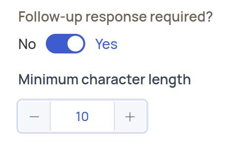 Toggle for making survey responses mandatory